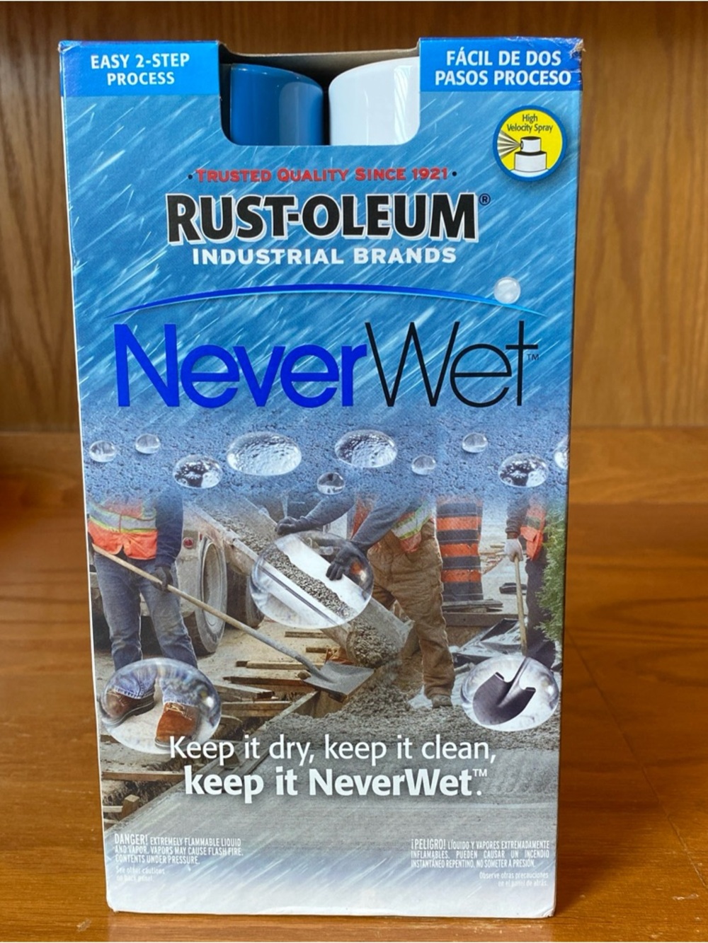 Rust-Oleum 14oz NeverWet Liquid Repelling Treatment 2 Step Aerosol Kit 2013 Open